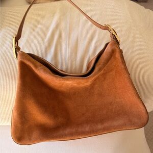Jcrew Elegant Tan Suede Shoulder Bag